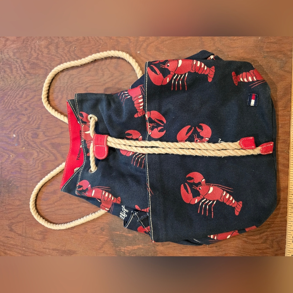 Tommy Hilfiger Red Lobster Print Backpack